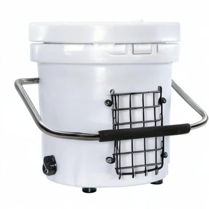 Mammoth Live Bait Bucket, Insulated Bait Bucket with 10 Quart Capacity, Great for Daily Trips and Fishing Tournaments - style: White