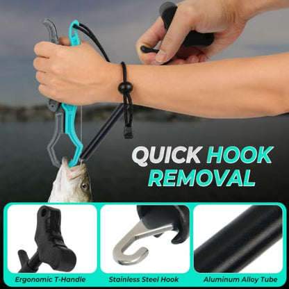 Jenseits Fishing Tool Kit, Fish Gripper, Fishing Pliers, Digital Fish Scale, Fillet Knife, Hook Remover & Fishing Accessories Set, Freshwater Saltwater Fishing Gear, Fishing Gifts for Men Angler - size: 7pcs (with scale)