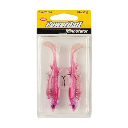 Berkley PowerBait Minnotator Fishing Soft Bait - color: Pink Shiner, size: 3 in - 1/4 oz