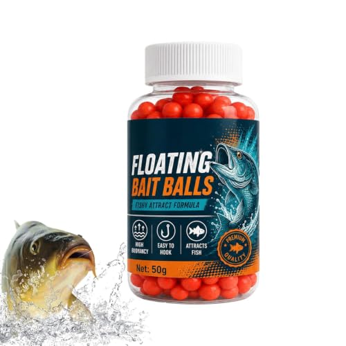 Fish Bait Floating Lure Strike High Buoyancy Floating Bait Pellet Indicator | Bait Balls for High-buoyancy floating bait pellets; fish-attracting formula with Lakes Rivers Sports Outdoors Trout Cod Bass