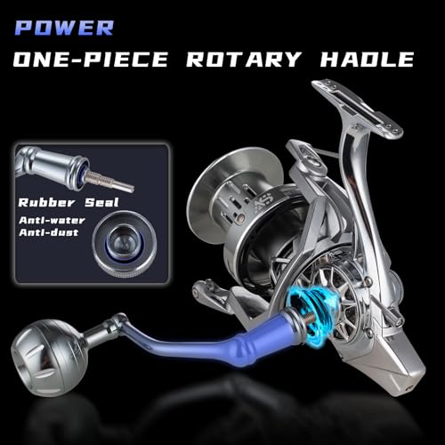 GARRET Spinning Reel, 8000/10000/12000 Aluminum Frame Surf Fishing Reels, Carbon Fiber 55LB Power Drag, Heavy Long Casting Inshore Saltwater & Offshore Saltwater Freshwater Fish Reel