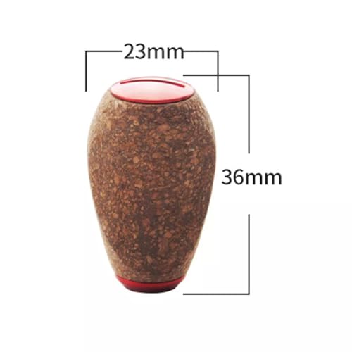 Reel Handle Knob Compatible with Abu Shimano Daiwa Soft Rubber Cork Wood Spinning Baitcasting - color: Red