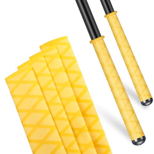 Fishing Rod Handle Grip Pole Wrap X-Tube Heat Shrink Tubing Non-Slip Insulated Abrasion Sleeve-Length:39" Diameter:25/32" (Yellow) - color: Yellow, size: Diamter:20mm"(25/32 inch)