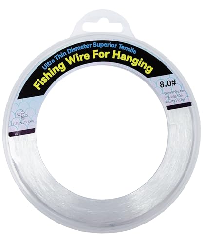 Clear Fishing Wire, Monofilament Fishing Line, Clear String for Hanging, Invisible Strong Wire Nylon Thread for Hanging Balloon Garland Picture Decorations - size: 0.45mm/820ft/24lb