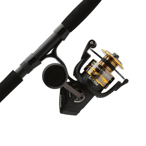 Penn Battle IV Spinning Reel and Fishing Rod Combo - size: 5000 Size Reel - 7' - Medium Heavy - 1pc, style: Battle IV