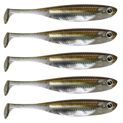 QualyQualy Soft Plastic Swimbait Paddle Tail Shad Lure Soft Bass Shad Bait Minnow Paddle Tail Swim Bait for Bass Trout Walleye Crappie - 2.75in, 3.14in, 3.94in, 5in - color: 5#, size: 2.75in - 6Pcs