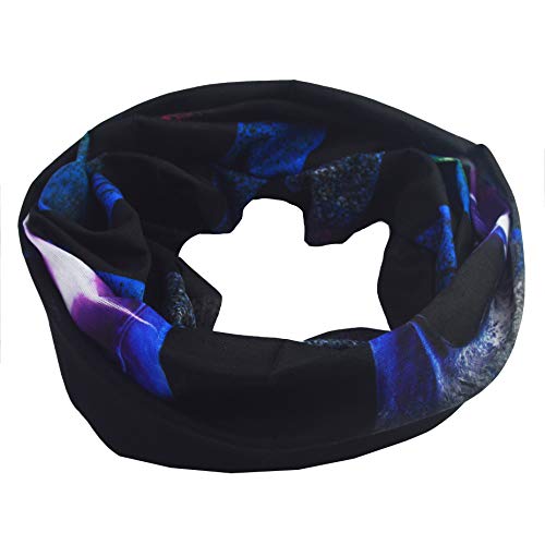 Obacle Neck Gaiter Face Mask Bandana for Dust Wind Sun Protection for Men Women - color: Blue Face Skull Flag