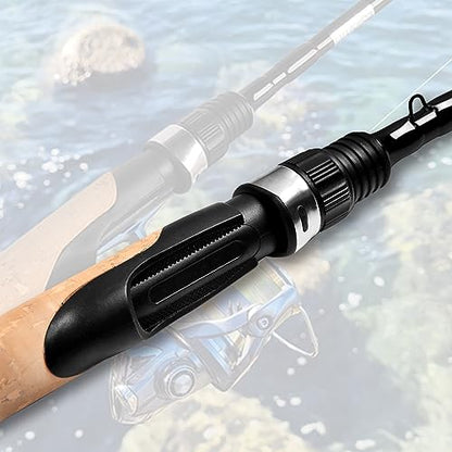Fiblink 4 Pieces Travel Spinning Rod Medium Carbon Spinning Fishing Rod Portable Fishing Rod - size: 7'6" Medium