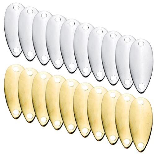 BESPORTBLE 20pcs Wear-Resistant Fishing Lure Blades for Freshwater Bait Making Kit Reusable Blades Lightweight Fishing Accessories
