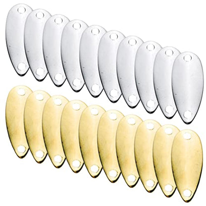 BESPORTBLE 20pcs Wear-Resistant Fishing Lure Blades for Freshwater Bait Making Kit Reusable Blades Lightweight Fishing Accessories