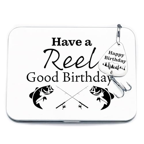 Birthday Gift Fishing Lure Bday Gift for Him Birthday Fisherman Happy Birthday Reel Good Birthday