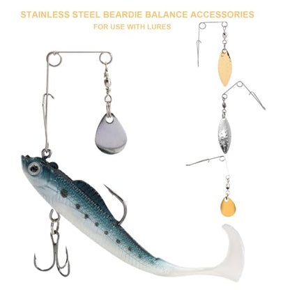 50PCS Fishing Spinner Blades Rigs Fishing Spinnerbait Smooth Spoons Kit | Replacement Accessories for Colorado Blade Making Spinner Shaft Bass Fishing Lures - color: 50PcsTeardrop Silver