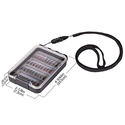 BASSDASH Fly Fishing Flies Kit Fly Assortment Trout Bass Fishing with Fly Box with Dry/Wet Flies, Nymphs, Streamers, Popper - style: 36 Pcs Nymph Midge Flies