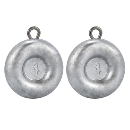Dr.Fish Fishing Coin Sinkers Lead Fishing Weights Disc Weights No Roll Freshwater Saltwater River Bank Surf Fishing Catfishing - size: 3oz/10 Pack