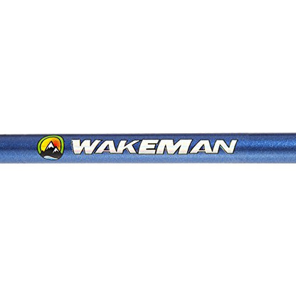 Wakeman Fiberglass Fishing Rod and Reel Combo – 2-Piece 65-Inch Medium Action Spinning Rod Set for Lake Fishing - color: Blue