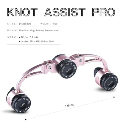FG Knot Assist Tool，Knot Assist GT Knotter Leader Connection Knot Assist 2.0 for FG Knot Braided Line to Leader Connection Fishing Knot Tying Tool for Braid to Monofilament Leade - color: Rose Gold