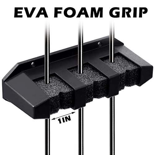 Sratte 4 Pcs Rod Holders for Fishing Boat Wall Mount Fishing Pole Holders Horizontal EVA Foam Garage Rod Rack Summer Boat Accessories for Men Gifts