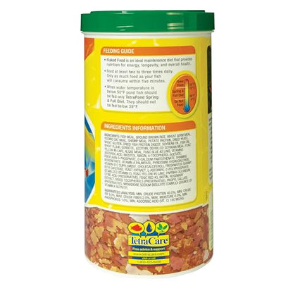 TetraPond Pond Flakes, Complete Nutrition for Smaller Pond Fish, Fish Food for Goldfish and Koi Fish, 6.35 Ounces - size: 6.35 Ounce (Pack of 1), style: Original