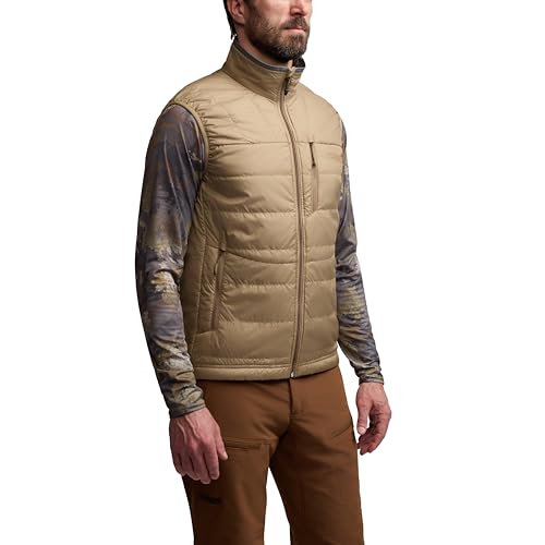 SITKA Kelvin Aerolite Vest - Lightweight Insulated Hunting Vest for Men - color: Buckskin, size: 3X-Large Big