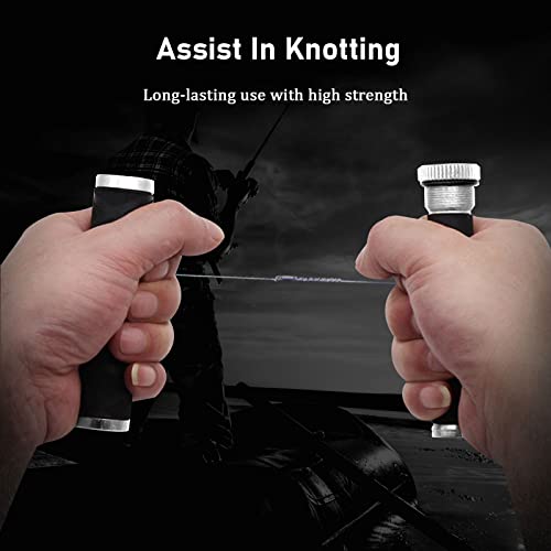 OUKENS Fishing Line Dragger, Fishing Knot Puller Tool Assist Fishing Line Knotting Device Tension Line Dragger for Fishing - color: Silver