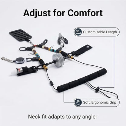 Raprance Fly Fishing Lanyard, Adjustable Quick Release Tool Holder, Lightweight Fishing Accessories with Floatant Bottle Holder
