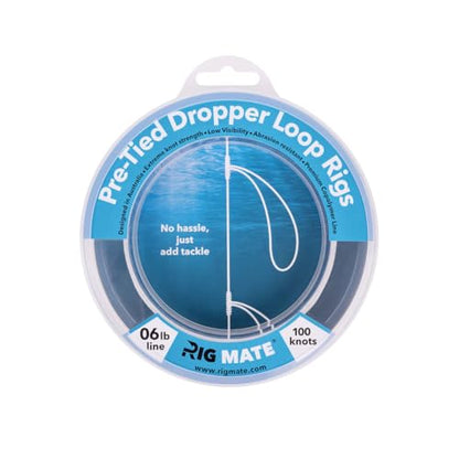 6 lb Pre-Tied Dropper Loop Rigs. Fishing Line Spool. Loops 18 Inches Apart with 5.5 Inch Loop Size. Perfect for Saltwater & Freshwater Fishing. Perfect for Snapper & Other Bottom Feeding Fish.