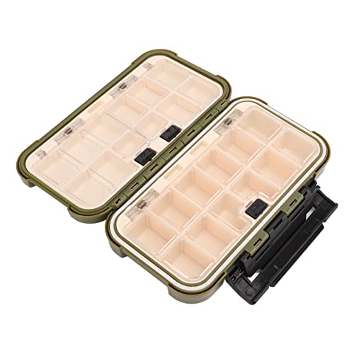 RiToEasysports Fishing Box PP Tackle Box Organizer with Transparent PC Inner Cover Lever Side Lock Sliding Switch and Movable Inserts for Fishermen Boat Kayak Shore Storage ([Small size] 16*9*5 cm) - size: [Small size] 16*9*5 cm