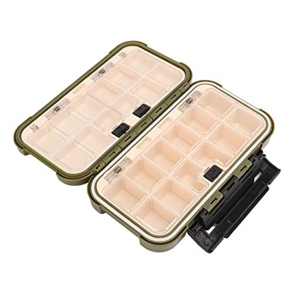 RiToEasysports Fishing Box PP Tackle Box Organizer with Transparent PC Inner Cover Lever Side Lock Sliding Switch and Movable Inserts for Fishermen Boat Kayak Shore Storage ([Small size] 16*9*5 cm) - size: [Small size] 16*9*5 cm