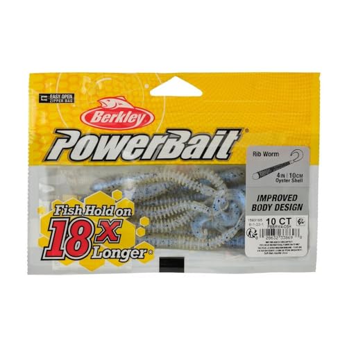 Berkley Berkley PowerBait Rib Worm - color: Oyster Shell