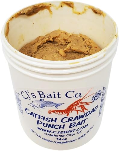 CJ's Catfish Punch Bait - Catfish Fishing Attractant with 5 Flavor Options (Monster, Minnow, Shad, Crawdad, Wild Hopper) – Perfect for Freshwater Catfishing (Crawdad, 14 Ounce)