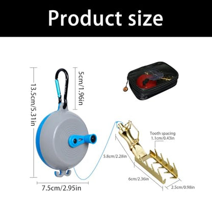 Professional Fishing Baits Hard Equipment with 30m Line for Lures Saver Fishing Retrievers Savers - color: blue gray