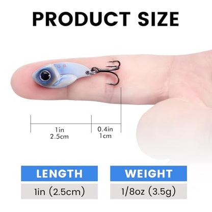 TRUSCEND Vibespinner Easy Catch Fishing Lures with BKK Hooks, Tail Spinner Baits with 4 Actions, Vibrating Swimming Flashing & Jigging for More Bites, Spoon Lures for Bass Trout Crappie Walleye Pike - color: C2-1/8oz-1"
