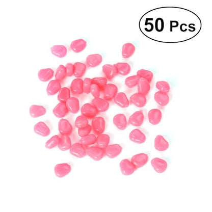 Vanzack Corn-Grain Fish Bait - 50Pcs Soft Silicone Lures in Pink for Freshwater and Saltwater Fishing