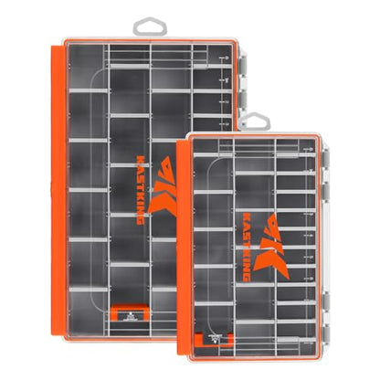 KastKing HyperSeal Waterproof Tackle Box, Waterproof 3600 and 3700 Tackle Trays, Fishing Tackle Box Organizer with Removable Dividers, Lure Box and Terminal Tackle Storage - size: 3600 (1 Pack) & 3700 (1 Pack)
