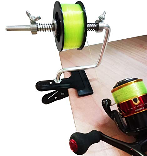 Fishing Line Spooler Silver Reel Winder Spool Tackle Winder spooling Station Winding System Ultimate Line - color: B-With Clamp