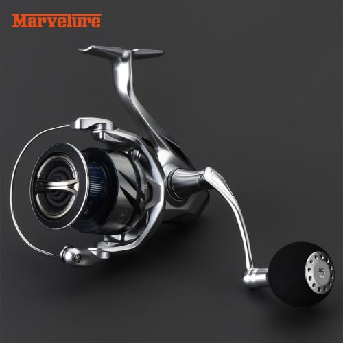 Comfort EVA Power Knob 1.5'' (38 mm) Compatible for Shimano Stella Stradic Vanford, Daiwa Exist LT Tatula LT Fuego LT, Spinning Reel Handle Replacement Knob - color: Black Silver