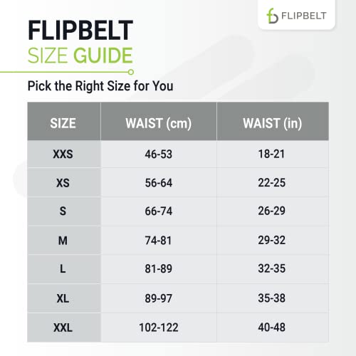 FlipBelt Classic Running Belt, Phone Holder for Running, Money Belt Pouch - color: Neon Punch, size: Extra Small