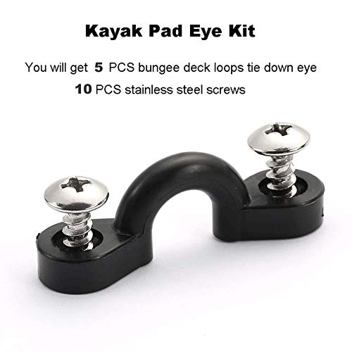 2Pcs Kayak Fishing Rod Holder & 2Pcs Kayak Paddle Holder Clips(Including Screws) for Kayak, Fishing Boat, Canoe and Fishing Tackle Accessory Tool