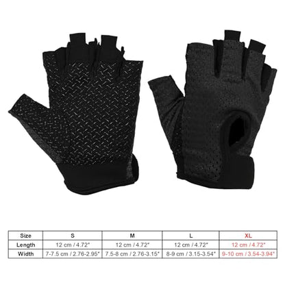 PATIKIL Fishing Gloves Breathable Fingerless Sun Protection Gloves for Men Women Rowing Kayaking Cycling - size: X-Large