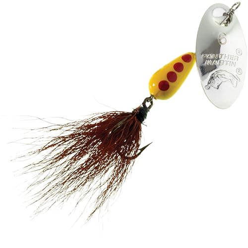 Panther Martin Nature Series Dressed Teardrop Spinners Fishing Lure Catches Trout,Walleye, Crappie, Pickerel, White Bass, Grayling and More. - color: Bucktail Silver, size: 2 (1/16 oz)