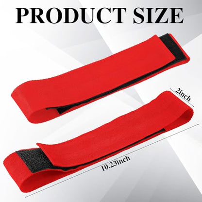 Arrowbash 4 Pcs Fishing Rod Straps for Boat Deck 28.1'' Nylon Rod Straps( up to 5) with 24 Screws Secure for Fishing Boat Accessories - color: Red