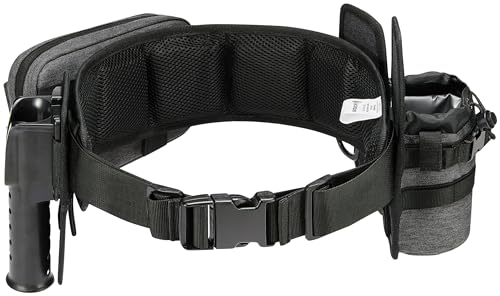 Wading Fishing Belt with Rod Holder and Tackle Pouch, Grey | Hands Free for Lure, Lumbar Support, Waists 32 to 61 Inches, Modular Detachable, Pliers Holster, Water Bottle Holder - color: Grey