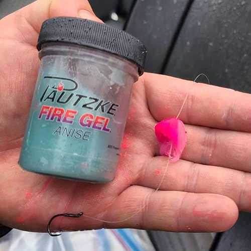 Pautzke Fire Gel Bait Scent Fishing Attractant, Long-Lasting Fish Scent Gel, Freshwater Saltwater Compatible, Strong Scent Trail, Easy Apply Lure Enhancer - color: Anise