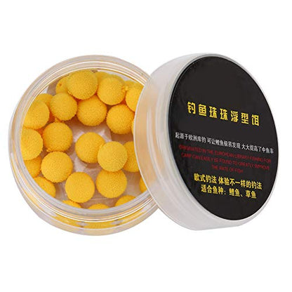 30 Pieces Carp Fishing Lure 10/12 mm Foam Pop Up Soft Granules Baits Floating Lure - color: Yellow odorless 10MM