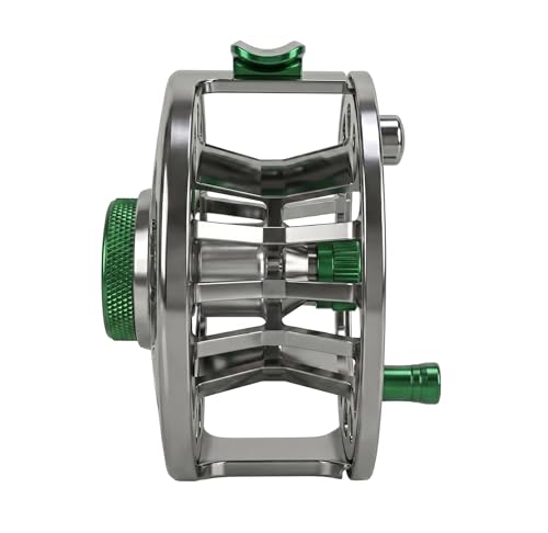 Aventik FLK II Fly Fishing Reel Aluminum Trout 3/5, 5/7, 7/9wt Large Arbor Freshwater Fly Reel with Line. - size: 3/5wt, style: Silver-without Line