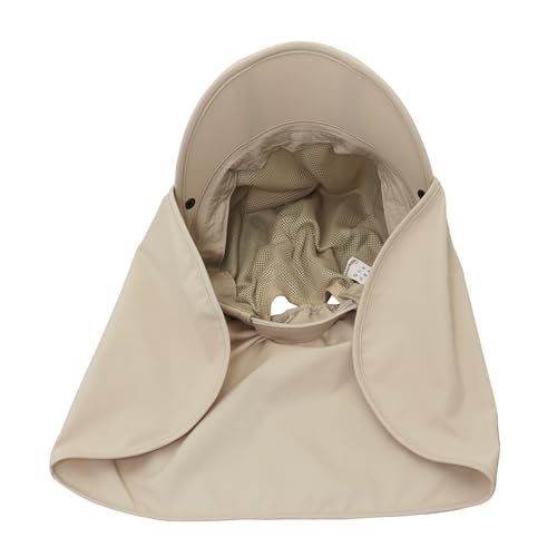 Men Women Safari Fishing Sun Cap with Removable Neck Flap UPF 50+ UV Protection Quick Dry Breathable Hats - color: Khaki