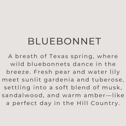 River Birch Bluebonnet Scented Linen and Room Spray | Home Fragrance | 4 oz Glass Amber Bottle | Luxury Signature Scent | Handmade in Texas - color: Bluebonnet