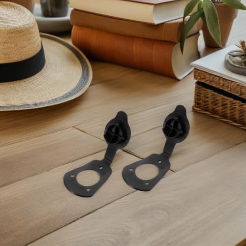 4 Pcs Kayak Fishing Rod Holder Gasket, Black PVC 7.98x2.95 Inch Kayak Rod Holder, Flush Mount Cap Cover Boat Accessories Hatch Replacement Parts