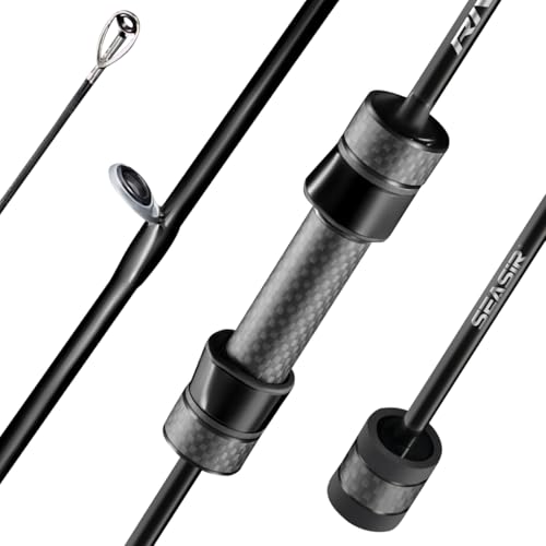 SEASIR Riveria Ultralight Fishing Rod, BFS,Carbon Fiber | Spinning Baitcasting Rod,10 Piece Casting Rod for Freshwater Bass Trout, Fuji O Ring Guide, EVA Handle, Fast - color: Spinning, size: RiveriaS662-UL-F