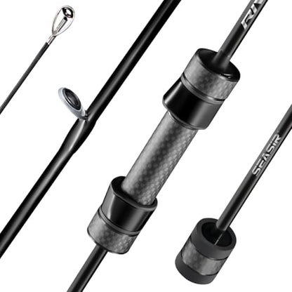 SEASIR Riveria Ultralight Fishing Rod, BFS,Carbon Fiber | Spinning Baitcasting Rod,10 Piece Casting Rod for Freshwater Bass Trout, Fuji O Ring Guide, EVA Handle, Fast - color: Spinning, size: RiveriaS662-UL-F